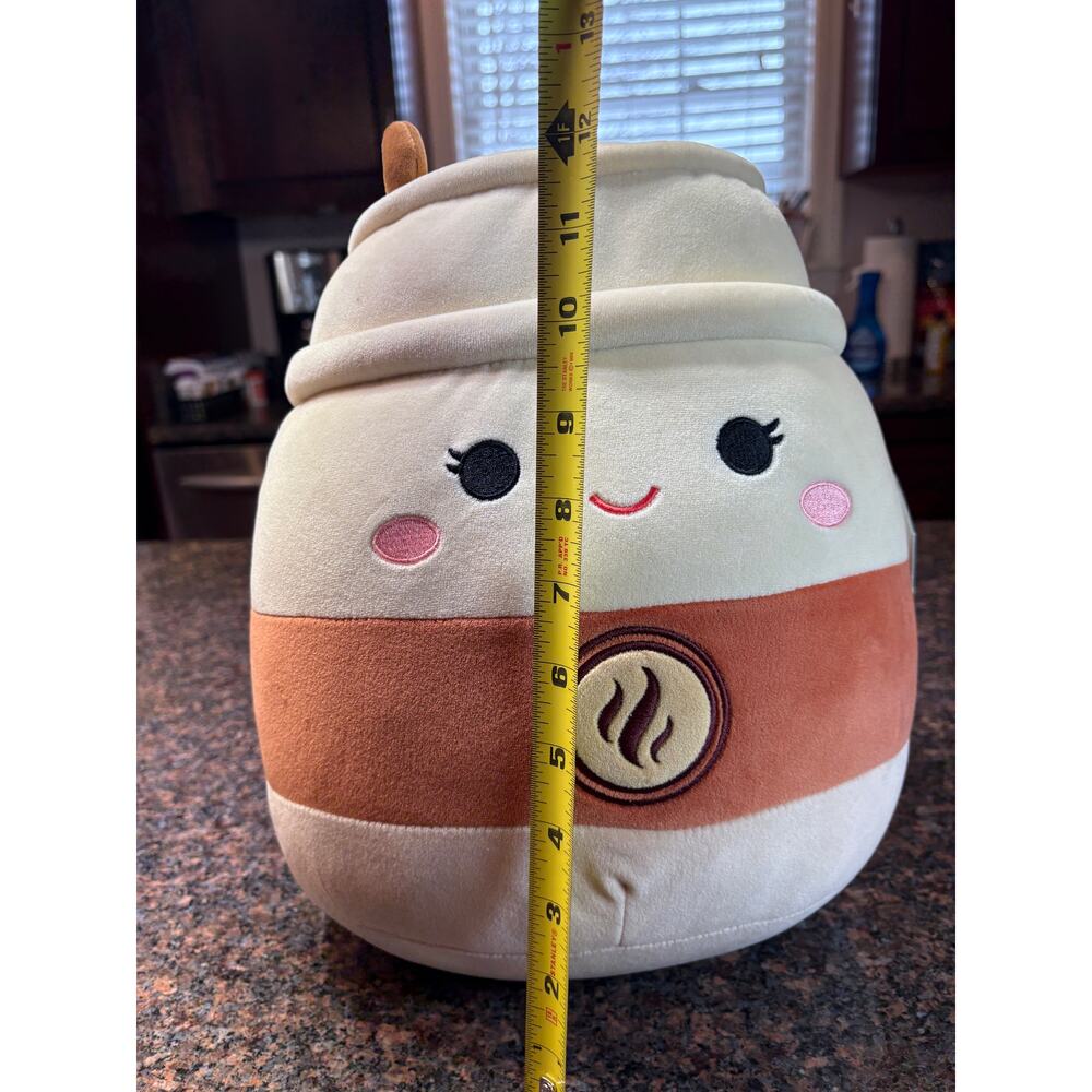 Squishmallow Renne the Latte Coffee To Go Cup Snack Squad 11" NWT - Picture 4 of 11